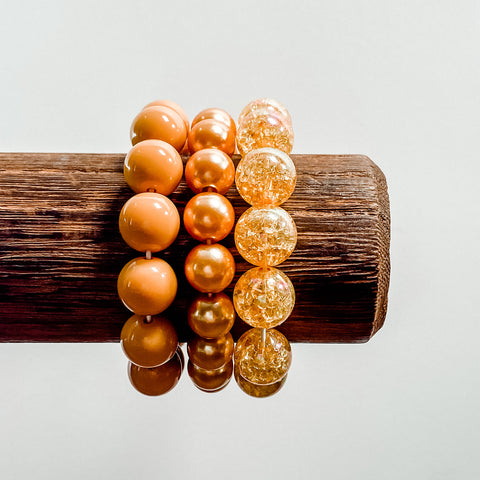 {FALL FRENZY} Mustard Mixed Size Bracelet Stack