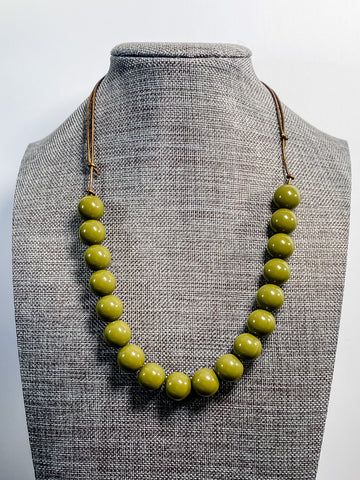 {FALL FRENZY} Olive Solid Petite Pretties Necklace