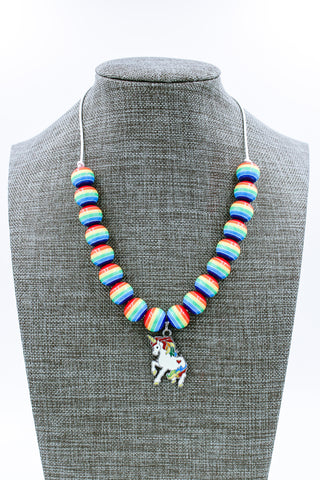 {Stocking Stuffer RTS} Rainbow Unicorn Petite Pretties Necklace