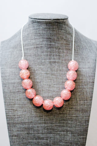 {Welcome Back Release} Coral Glitter Necklace