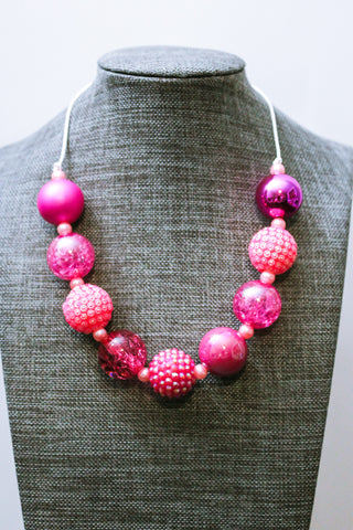 {Welcome Back Release} Hot Pink Semi-Simple Necklace