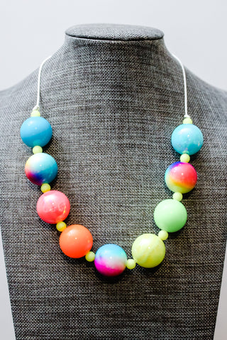 {Welcome Back Release} Neons Tie Dye Necklace
