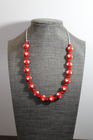 {Spring Fling! RTS} Queen of Hearts Petite Pretties & Itty Bitty Bead Necklace