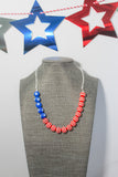 {Patriotic Pretties RTS} Stars and Stripes Petite Pretties Necklace