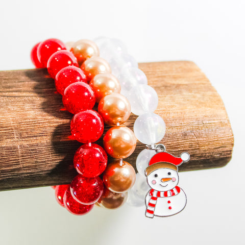 {SURPRISE Holiday RTS} Build a Snowman Bracelet Stack
