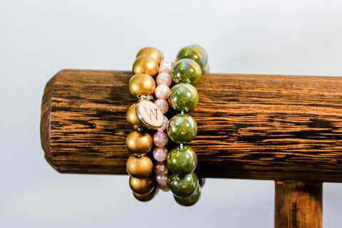 {HFH is 4!} Autumn Inspired Initial Bracelet Stack