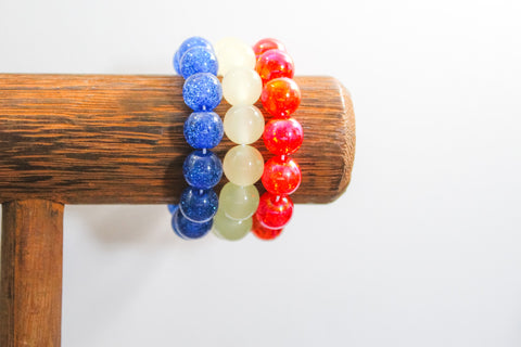 {Patriotic Pretties RTS} Fourth of July Party Bracelet Stack