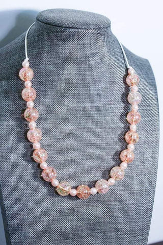 {Spring Fling! RTS} Coral Petite Pretty & Itty Bitty Bead Necklace