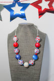 {Patriotic Pretties RTS} Paint the USA Necklace