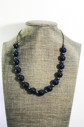 {HFH is 4!} Navy Itty Bitty & Petite Pretties Mixed Necklace